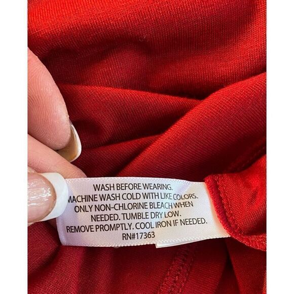 Cuddl Duds Layering Top Red Sz. L Poly/Spandex/Rayon Valentine - Picture 9 of 11